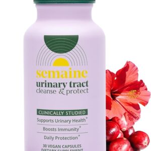 Urinary Tract Cleanse & Protect – 30 Capsules – Bladder Support Supplement for Women – Flushes & Protects Urinary Tract – Cranberry PACs + Hibiscus Extract
