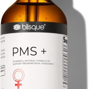 Blisque – Natural PMS Support Supplement for Women – Period Cramp & Bloating Relief – Hormone Balance with Chasteberry – Doctor Approved, Vegan, Non-GMO – 2 oz Liquid (59 Servings)