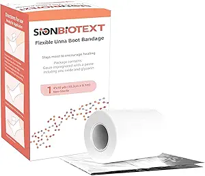 Unna Boot with Zinc Oxide – 3" x 30' Compression Bandage for Venous Ulcers, Lymphedema & Skin Grafts – Therapeutic Support Wrap – Pack of 1