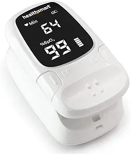 HealthSmart Digital Fingertip Sport Pulse Oximeter – Fast & Accurate Results – Easy-to-Read LED Display – Auto Shutoff – FSA/HSA Eligible