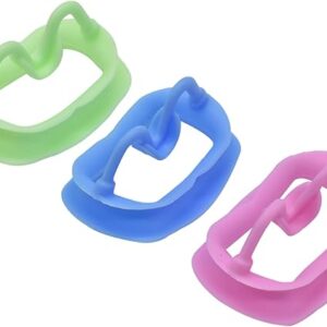 Angzhili 3 Pcs Silicone Mouth Opener – Multi-Colored Dental Cheek Retractors, Reusable Intraoral Lip Retractor for Teeth Whitening, Dental Exams & Oral Care