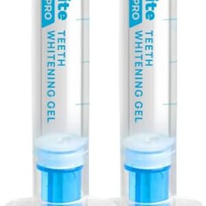 Teeth Whitening Gel for LED Light Kits – Professional Strength Gel Refill Syringes, Enamel-Safe Formula for Surface & Deep Stain Removal, Dentist Recommended
