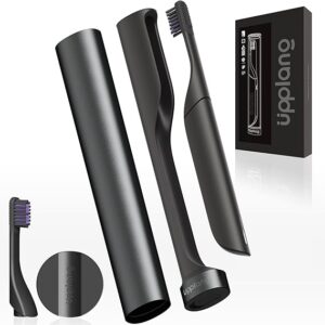 Electric Toothbrush – Portable Travel Sonic Toothbrush with Protective Case, USB-C Rechargeable, Smart Timer, Neutral Comfort Bristles, Waterproof – Compact for Daily Use (Slate Gray)