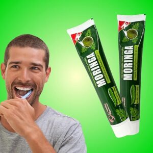Moringa Herbal Toothpaste 6.5 oz by Al-Madina – Natural Oral Care with Clove, Myrrh & White Oak Bark – Fluoride-Free, Paraben-Free, Sulphate-Free – Gum Care & Fresh Breath - Pack of 3